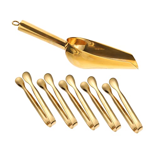 Holibanna 1 ensemble Pince à Glace et Pelle Acier Inoxydable Multifonction Outil de Cuisine pour Sucre Glaçons Céréales pour Maison et Bar
