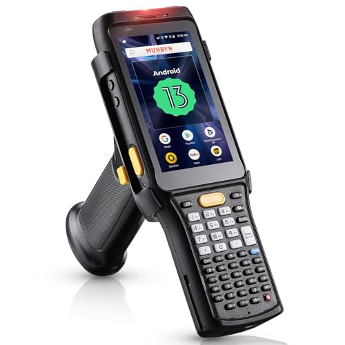 MUNBYN 088P 2025 New Long-Range-Android-Barcode-Scanner, Android 13 PDA, Equip with Zebra 4850 Scanner, Long Distance Inventory Scanner with Pistol Grip, 1D 2D QR for Warehouse