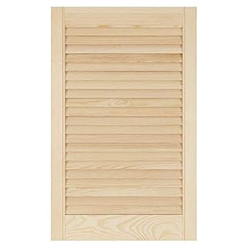 Louvre Door – Pine Wood – Vented Open – Ready to Paint Internal Louvre Cupboard Doors – Slatted Wardrobe Doors – Various Sizes (720mm (28.4") Height, 444mm (17.5") Width)