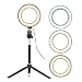 Produktbild Docooler 6-Zoll-Mini-LED-Ringlicht-Fotografie-Lampe Dimmbar 3 Beleuchtungsmodi USB-Betrieb mit Teleskopstativ Mini-Desktop-Stativ-Kugelkopf für Selfie-Fotografie