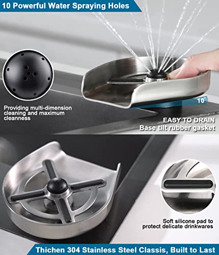 Esow Stainless Steel Faucet Glass Rinser And Esow Drinking Water Faucet 100% Lead-Free (2 Items) #TOP7