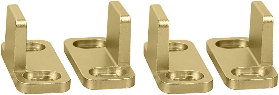 Miniatura 1 de National Hardware N700-113 - Guía de suelo doble para puerta corrediza interior de granero, 1 34 pulgadas, oro cepillado (paquete de 2)