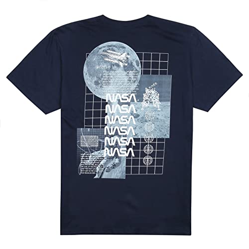 Cotton Soul - NASA - Rover - Maglietta Uomo - Navy, Marina Militare, L