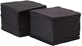 Morigami, Cocktailserviette aus Papier, 1/4-Falz, Spitze, 150 Servietten, Schwarz