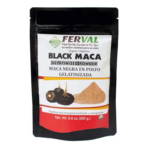 Ferval - Black Maca Powder (Bag of 8.8 oz) - Superfood from The Andes of Peru - by Iky Store