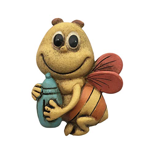 Aimant de réfrigérateur en résine motif abeille 3D en forme d’abeille - Souvenirs de voyage - Fait à la main - Décoration de maison et de cuisine - Collection d’aimants Cover