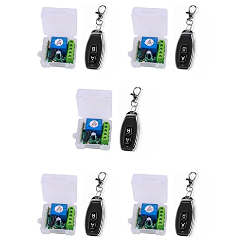 Module de Relais 12V Commutateur sans Fil Universel Récepteur Télécommande 2 CH Domotique 5X