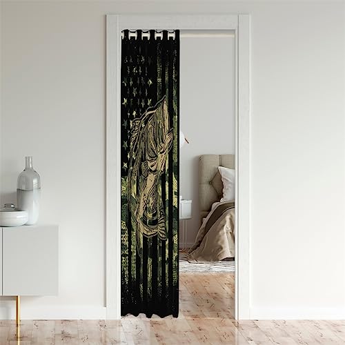 Louie Bass Fishroom Fishing Pike Fish Doorway Curtains, Privacy Camoflage 30%-50% Blackout 86x203cm, Multicolored 16 - Image 3