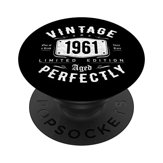Regalo 61 años Cumpleaños Hombre Mujer - Vintage 1961 PopSockets PopGrip Intercambiable