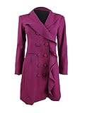 Nanette Lepore Mini Houndstooth Ruffle Coat Dress Pink 0