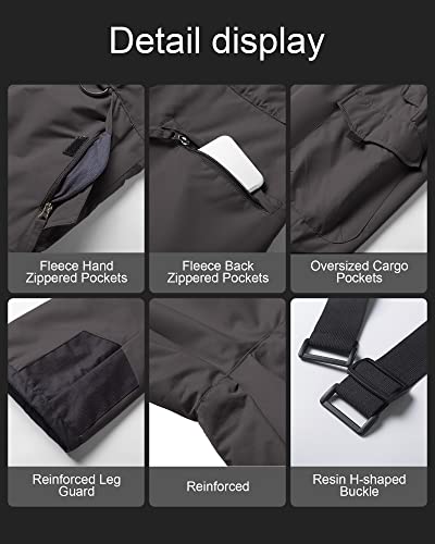 Creatmo Us Mens Snow Pants Waterproof Ski Ripstop Bottoms Sports Trousers Grey M #TOP5