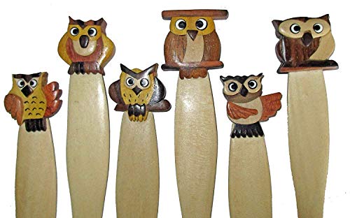 Preisvergleich Produktbild Cleanprince Brieföffner Briefschlitzer 180 mm Eule Holzöffner Holzbrieföffner