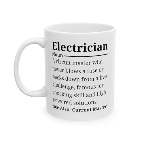 Electrician Coffee Mug, Circuit Master Cup, Funny Tradesman Gift, Electrical Worker Drinkware, Current Master Design