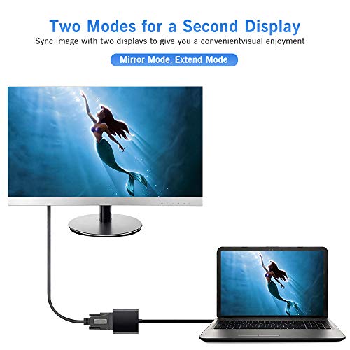 USB to VGA Adapter, USB 3.0 to VGA Adapter Multi-Display Video Converter 1080P External Video Card, Compatible with Windows 7/8 / 8.1/10 for Computer, Desktop, Laptop, PC, Monitor, Projector,HDTV - Thumbnail 4