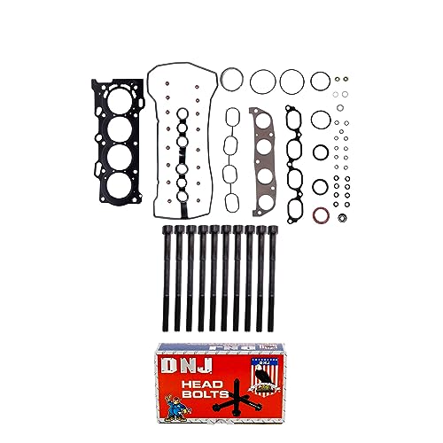 Image of DNJ HGB948 Engine Cylinder Head Gasket Set with Head Bolt Kit, Complete Repair Set for 2000-2008 Chevrolet, Pontiac, Toyota Celica, Corolla, Matrix 1.8L L4 16V DOHC 1794cc
