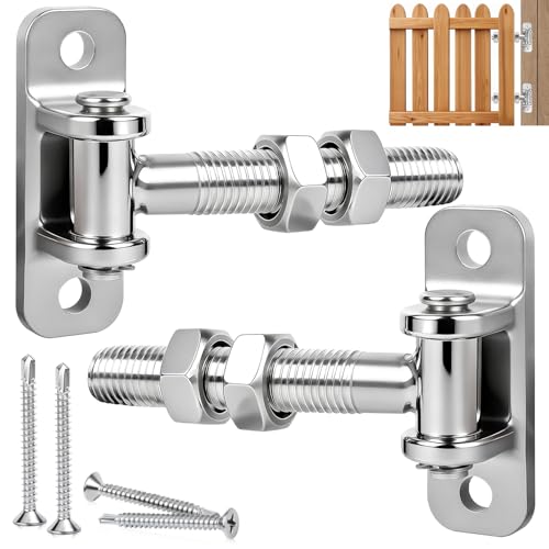 Niuny Scharniere Schwerlast 2Stk Türscharniere M16 Edelstahl Torscharnier Torband Verstellbar Schwerlastscharnier Torangel Regulierbar Gartentor Scharnier Türband für Gartentür Hoftor Zauntor