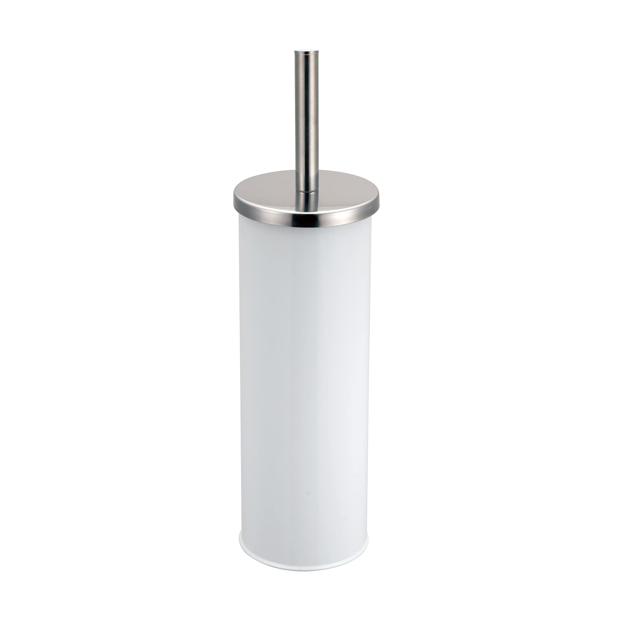 Blue Canyon Toilet Brush & Holder for Bathroom, Flexible Toilet Bowl, Stainless Steel Brush Head for Deep Cleaning, Compact Size, Elegant Design with Holder–White