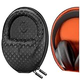 Geekria Shield Kids Headphones Case for Lay Flat On-Ear Headphone, Replacement Hard Shell Travel Carrying Bag with Accessories Storage Compatible with Beats, Aiaiai,JBL Headphones (Black Diamond)