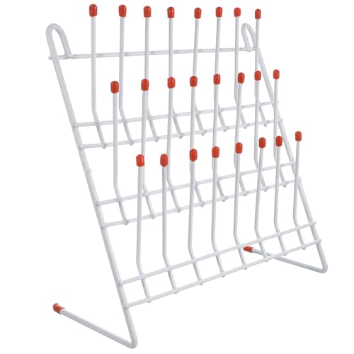 FIXOSHEE Laboratory Tube Drying Rack Position Metal Drip Rack for Test Tube Drying in Lab