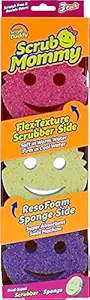 Scrub Mommy - Dual Sided Sponge with Soft Absorbent and Scratch-Free Scrubbing Sides - 3 Count