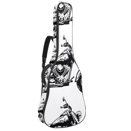 Housse guitare acoustique 109 cm sac à dos imperméable basse multicolore