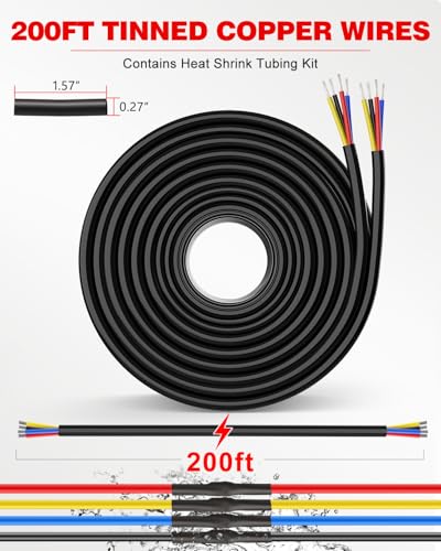 Image of NAOEVO 18 Gauge Wire 4 Conductor, 18 Gauge Automotive Wire 12V Cable, 200FT