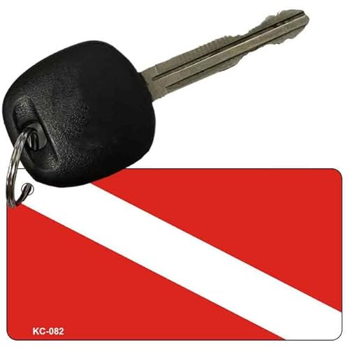 Dive Flag Diving Aluminum Keychain, 3 x 1.5 inches, Bag