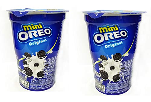 Image of Oreo Mini Cream Biscuit-Original Vanilla Flavor,61.3 Grams Cup (Pack Of 2)