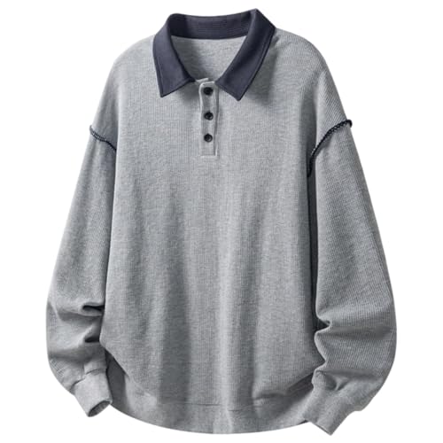 Maillot de survêtement homme zippé pull basique manche longue sweat-shirt coupe ample 4XL
