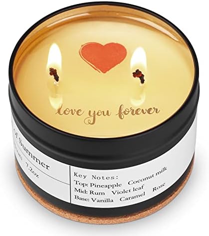 Mothers Day Gifts, Pineapple Candles for Home Scented, Love Candles with Secret Messages, Highly Scented & Long Lasting 7.2oz, Pineapple Gifts for Women (Pineapple Coconut)