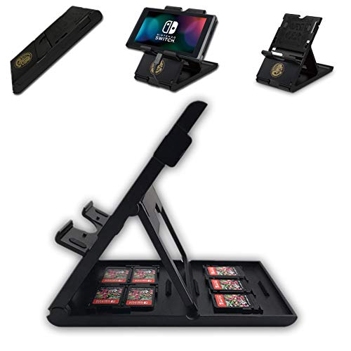 Switch Game Case PlayStand with 7 Cards Holder for Travel Carrying - Monster Hunter Black