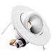 TORCHSTAR #High CRI90+# 6inch Dimmable Gimbal Recessed LED Downlight, 10W (75W Equiv.), ENERGY STAR, 5000K Daylight, 950lm, Adjustable LED Retrofit Lighting Fixture, 5 YEARS WARRANTY