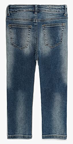 KIDSCOOL SPACE Boy Jeans,Little Kid Elastic Band Inside Slim Fit Denim Pants2