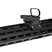 Compatible with Mlok Offset Rail Mount 3 Slots 5 Slots Aluminum Offset Side Light Optic Sight Picatinny Rail Mount for MLOK System - 2 Pack