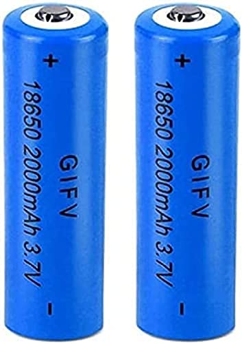 BIVIPO Rechargeable Batteries, 3.7V Li-ION Battery 2000mAh Full Capacity Lithium Batteries Battery Pack, for Solar Lights, Doorbell, Garden Lights, Flashlights,2 PCS