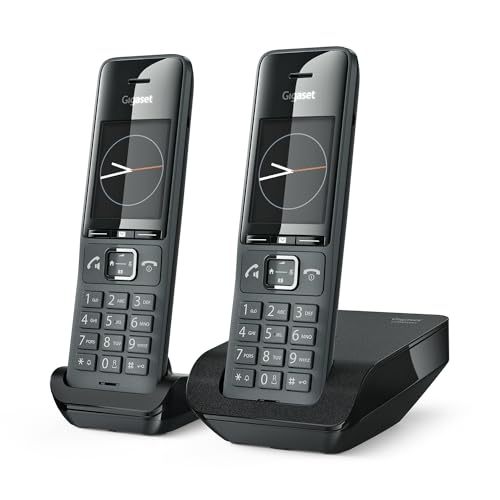 Gigaset Comfort 520 Duo - 2 Téléphones DECT sans Fil - Design élégant - qualité Audio supérieure - Blocage d'appels - Répertoire Jusqu’à 200 Contacts...