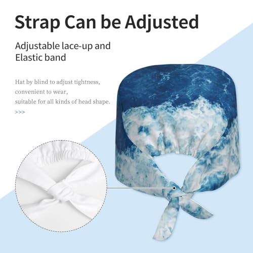 Image of Unisex Adjustable Surgical Sweatband - Elastic Bandage Cap - Scrub Caps for Nurse Working Cap