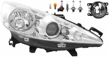 Jeu De Phares Avant Pour Peugeot 206 (09/98+) - Avec Moteurs De Réglage, Clignotants Intégrés - Modèles CC, SW, Break - 13