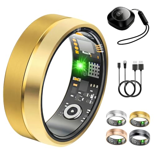 Smart Ring for Women Men, Health Tracker Ring, 5ATM Waterproof Gold,9 - image 1