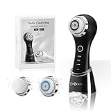 COSBEAUTY Facial Cleansing Brush Face Gentle Exfoliator Deep Cleansing Brush Face Massaging with Smart Timer, Wireless Rechargeable, 3 Speeds Adjustment (Black)
