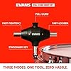 Evans Pull Cord Drum Key - Fully Mechanical Three Head Drum Key - Keys for Tuning Drums - Drum Accessories - Drummer Gifts #2