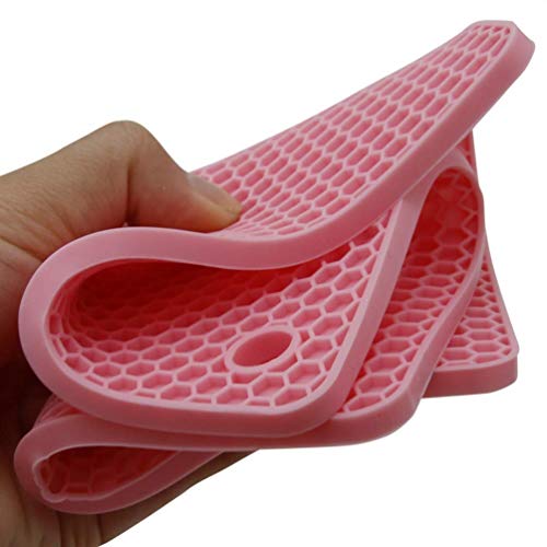 Silicone Trivets Mats, Silicone Hot Mats Set, Silicone Hot Pads, Silicone Pot Mat For Countertop, Trivet Pads Heat Resistant, Table Placemats, Square Small Drying Mats, 4 Pack, Black Trivets #TOP5