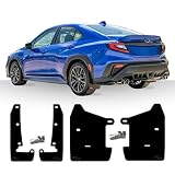 RokBlokz Mud Flaps for 2022+ Subaru WRX - Multiple Colors Available - Mud Guards are Custom Cut and Fit - Includes All Mounting Hardware (Black with Black Logo, Original)