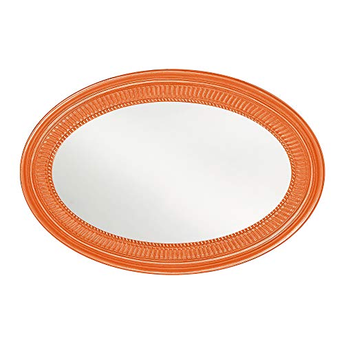 Howard Elliott Ethan Orange Oval Decorative Wall Hanging Mirror, Resin Frame Vanity Mirror Pefect Home Decor, 21 X 31 Inch #TOP2