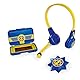 Simba 109252513 - Feuerwehrmann Sam Polizei Headset und Smartphone, Rollenspielzeug, Handy aufklappbar für geheime Nachrichten, 2 Karten, Polizeimarke, ab 3 Jahren