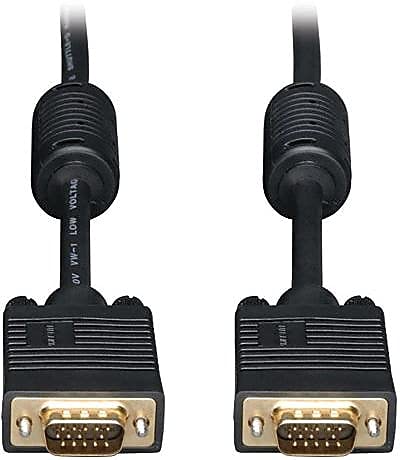 Image of TRIPP LITE VGA Coax Monitor Cable, High Resolution Cable with RGB Coax (HD15 M /M) 15-ft.(P502-015)