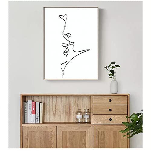Affiche romantique et peinture abstraite pour votre decoration de salon moderne