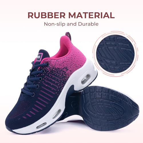 Image of Womens Slip On Tennis Sneakers Walking Running Shoes Easy to Wear
