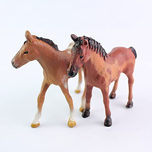 TOYANDONA 4Pcs Pferd Figuren Pferd Statue Action- Figuren Bauernhof Tier Statuen Wilden Tier Wildlife Spielzeug… – Bild 6