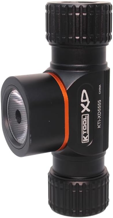 K Tool International XD5555 LED Headlamp Work Light for Garages, Repair Shops, and DIY, Rechargeable, 2000 Lumens, 3.7V, Magnetic Base, 180 Degree Rotation, IP65 Water Resistance, (2) Modes, Black